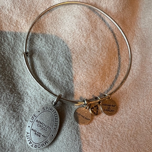Alex and Ani, Armenian Cross charm expandable Rafaelian bangle bracelet, copper - Picture 3 of 6